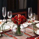 (BDx10) Romantic Red and Terracota Roses Table Centerpiece For Delivery to Salisbury, North_Carolina