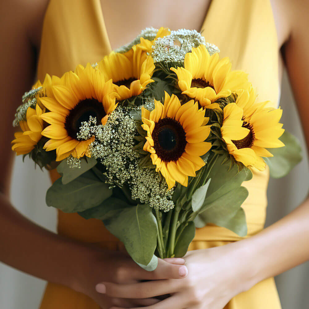 Sunflower Bridesmaids Bouquets