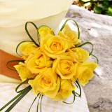 (BDx20) Romantic Yellow Roses 6 Bridesmaids Bqts For Delivery to New_York