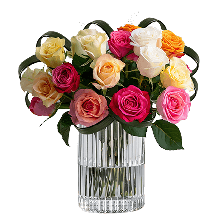 (BDx10) Romantic Assorted Roses 3 Centerpieces