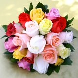 (BDx10) 3 Bridesmaids Bqt Royal Assorted Color Roses For Delivery to Arizona