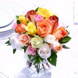 (BDx10) Royal Assorted Roses  3 Centerpieces For Delivery to New_Jersey