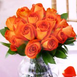 (BDx20) CP Royal Orange Roses 6 Centerpieces For Delivery to Elizabeth_City, North_Carolina
