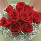 (BDx10) 3 Bridesmaids Bqt Classic Red Roses For Delivery to New_York