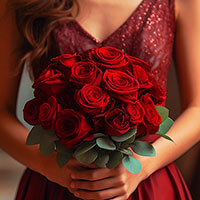 Bridesmaid Bqt Royal Red Roses Qty For Delivery to South_Dakota