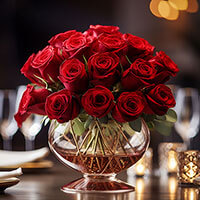 (2BDx20) CP Royal Red Roses 12 Centerpieces For Delivery to Schenectady, New_York