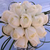 (BDx10) Romantic White Roses Table Centerpiece For Delivery to Zion, Illinois